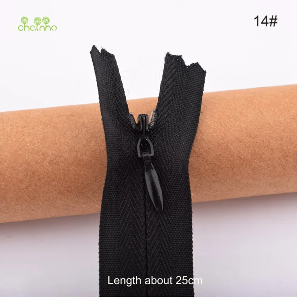 Chainho,3# Nylon Coil Invisible Zipper,For Pillow,Dress,Bags,Trousers Side,Skirt,DIY Handmade Accessories,Length 23cm,14 Pieces