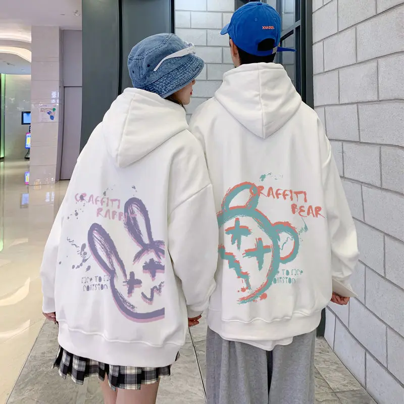 hoodies harajuku pullovers de grandes dimensões camisolas