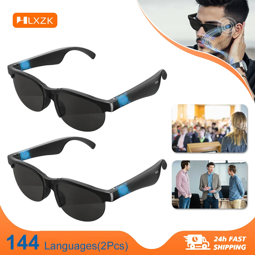 Wireless Bluetooth Sports Headphones Sunglasses Translator