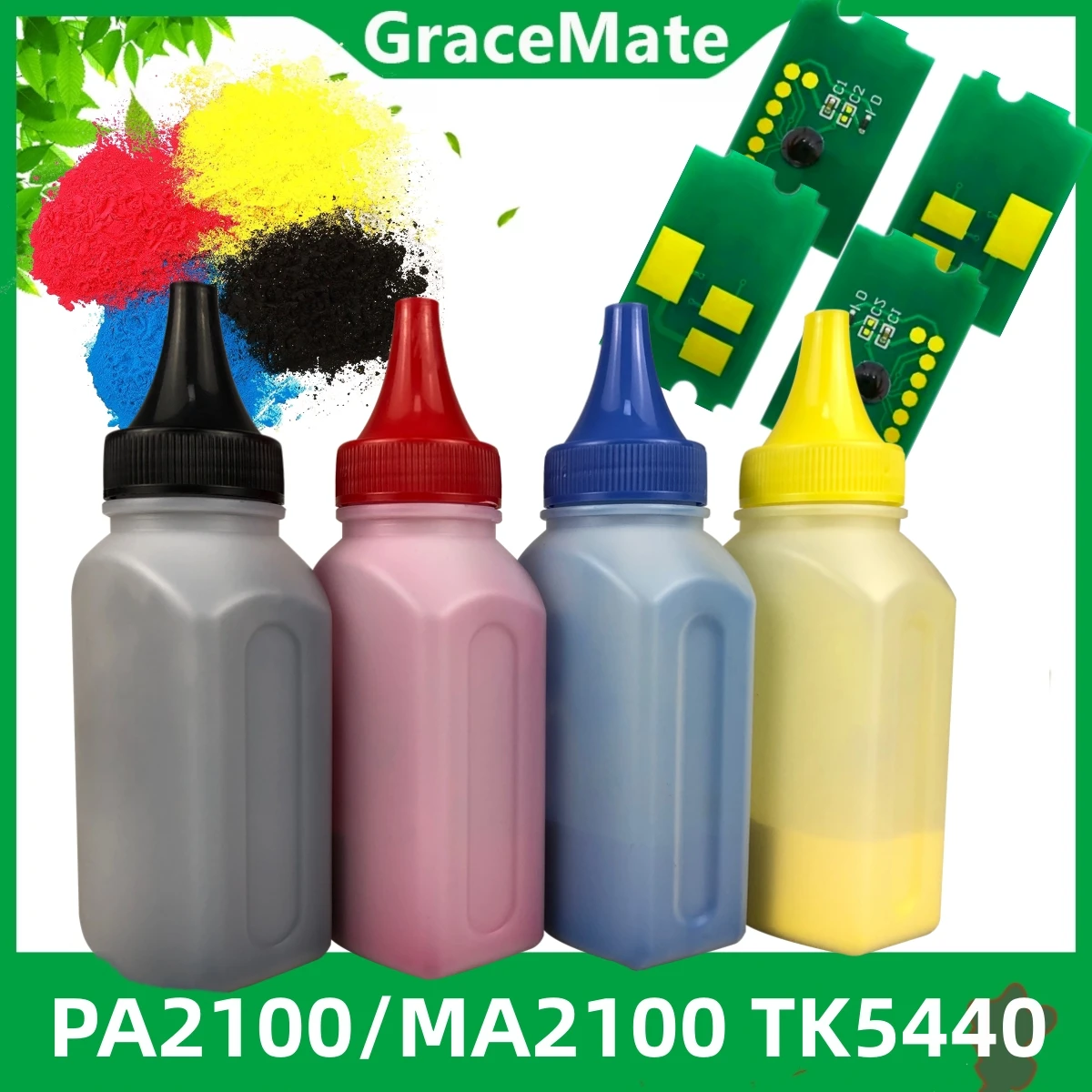 Microplaqueta do pó do Tonalizador para Kyocera Ecosys Pa2100cwx Pa2100cx Ma2100cfx Ma2100cfx Ma2100cwfx 2.6k 2.2k Tk5440k Tk-5440c Tk5440
