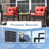 3 Pieces Patio Furniture Set Rocking Wicker Bistro Sets Modern Outdoor Rocking Chair Furniture Sets Clearance Cushioned 2