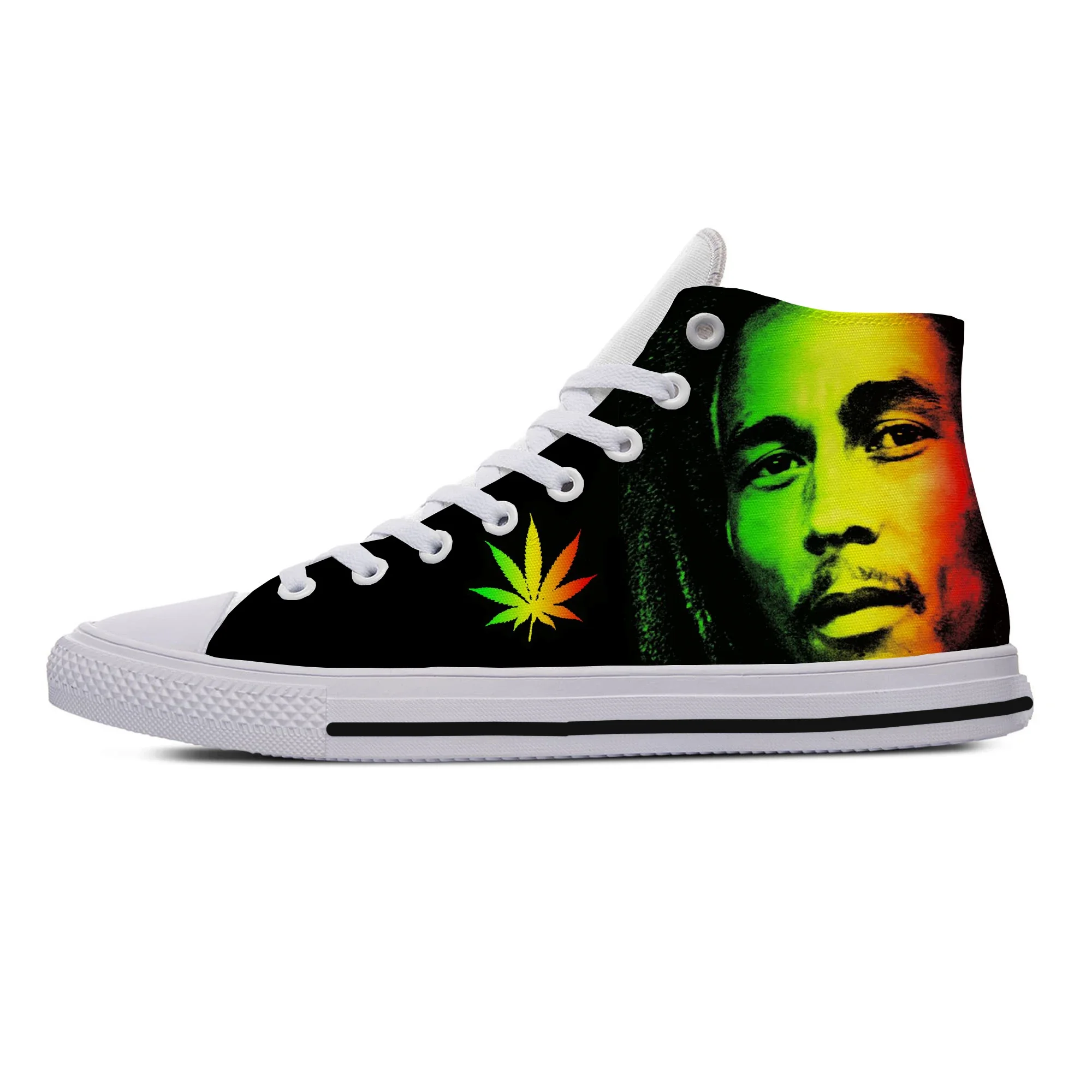 Hot Fashion Woman Man Lightweight Sneakers Casual Board Shoes High Quality Cool Bob Marley High Help Canvas Shoes Board Shoes
