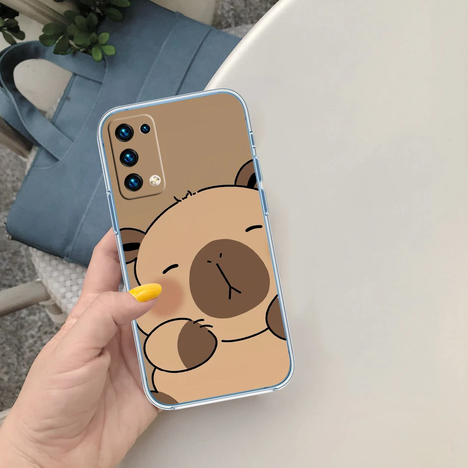 Cartoon Capybara Soft Shell Transparent Phone Case