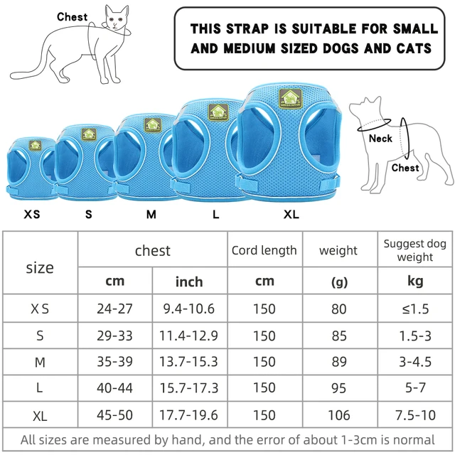 Dog Harness Pet Leash Vest-style Cat Breathable Adjustable Rope Reflective Pet Supplies Small Medium Dog Walking Harness Lead 3