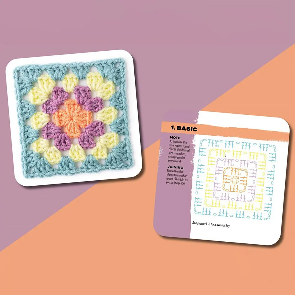 50 Mix & Matchs Designs Crochet Cards DIY Knitted Pattern Cards Set Crochet Patterns for Adults DIY Grandma Knitted Pattern Set