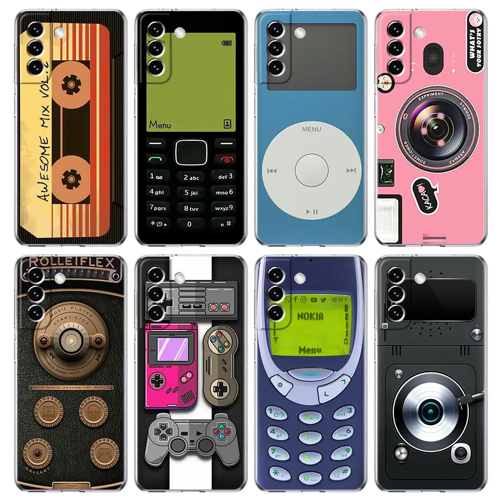 Retro Camera and Cassette Game Design Phone Case Cover