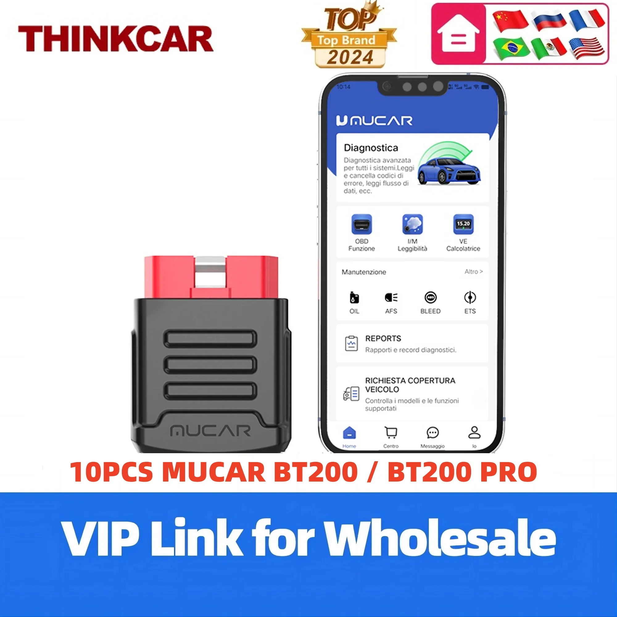 Mucar full car code reader obd2 scanner lifetime atualiza o gratuita