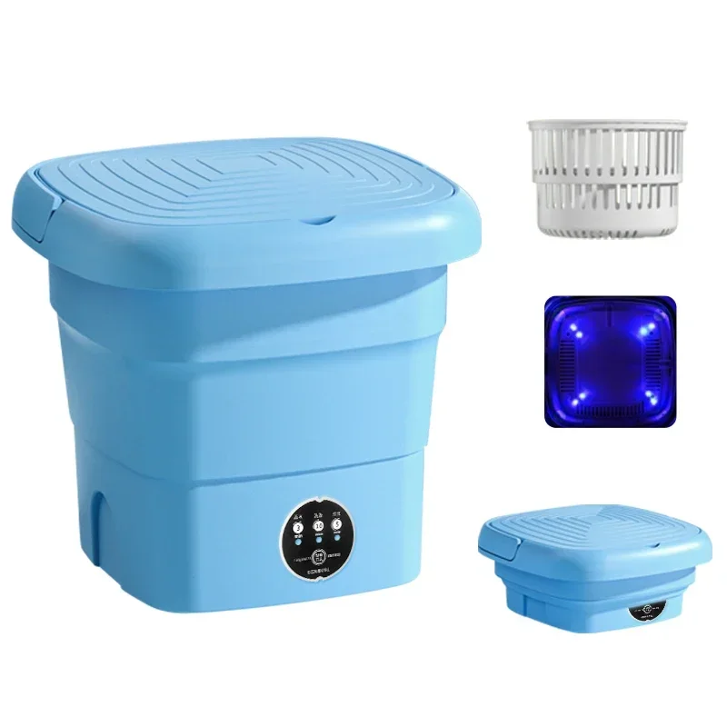 Portable Washing Machine Folding With Dryer Bucket Clothes Sock Underwear Mini Cleaning Washer Travel Dormitory Free Shipping