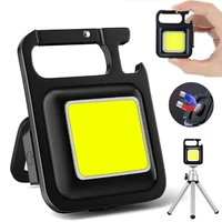 LED Flashlight Super Bright 1000LM Folding Bracket Bottle Opener Keychain USB Rechargeable Waterproof Light Outdoor Camping Tool 1