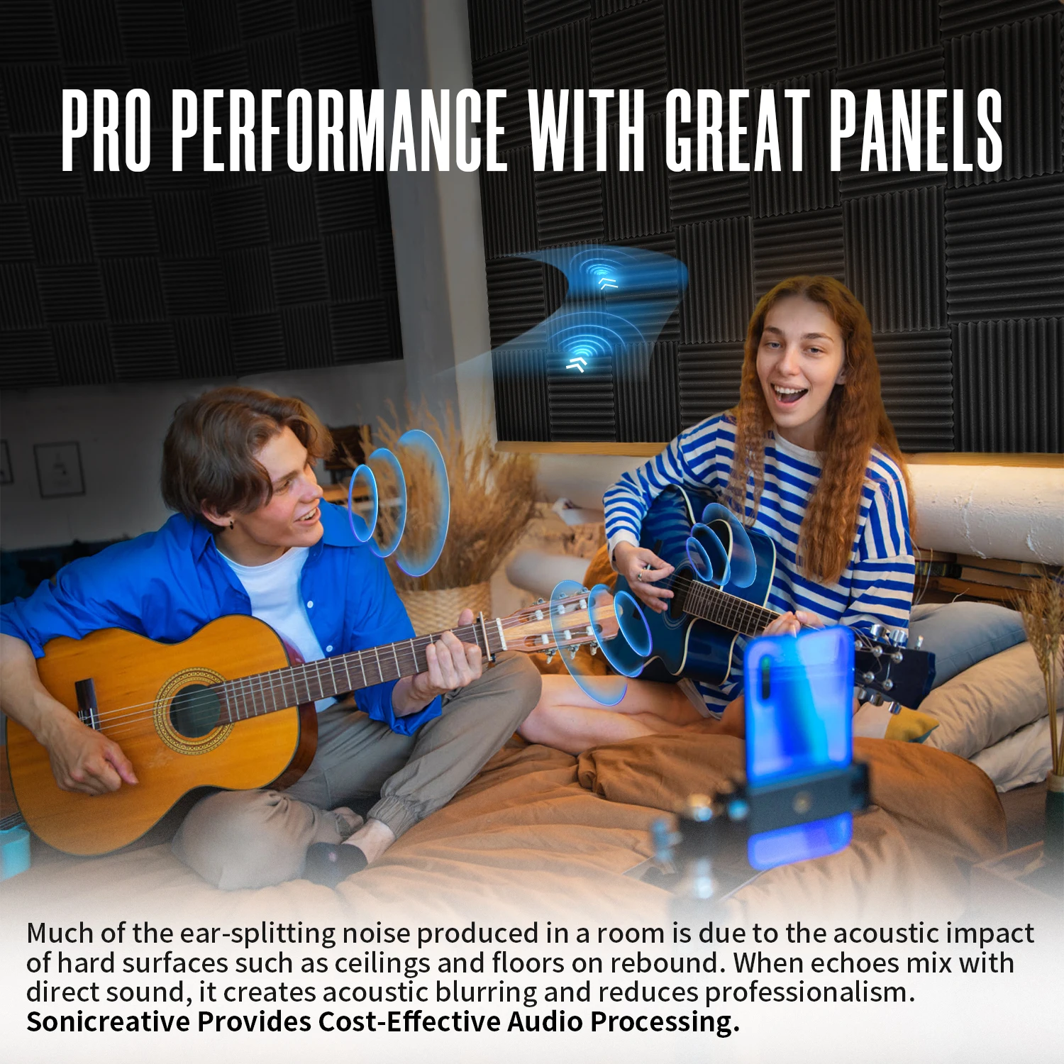 Soundproof Foam Panels 52 Pack for Walls