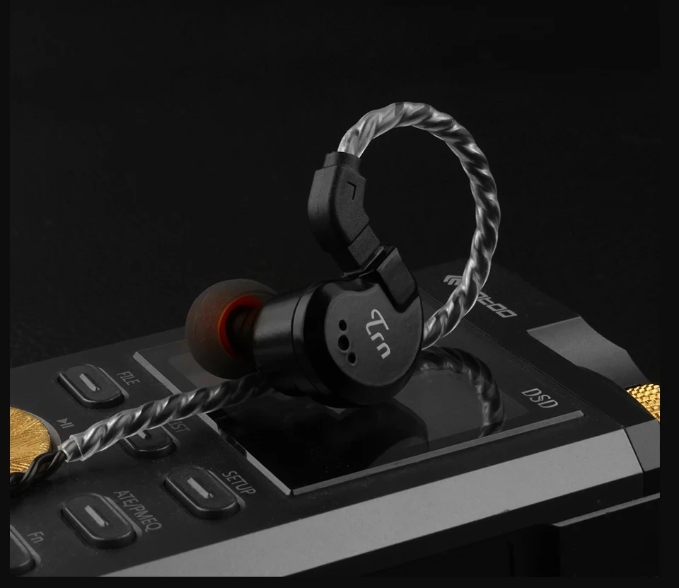 Original TRN Black Replacement Cable 0.75/0.78 Mm 2Pin Headphone Upgraded Cable 3.5mm Earphone Wire for TRN V10/V20/V60/V80