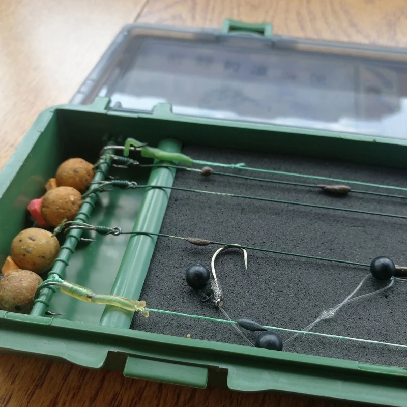 Carp Fishing Tackle Box Stiff Hair Rig Storage Box Case for Fishing Line  Hook Accessories Plastic Stiff Rig Board