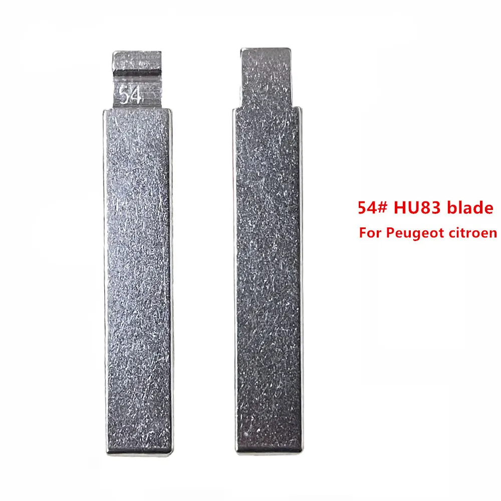 10 шт. 54 # HU83 металлические необработанные заготовки для Peugeot 407 Citroen для Keydiy KD Xhorse VVDI JMD заготовки автомобильных ключей