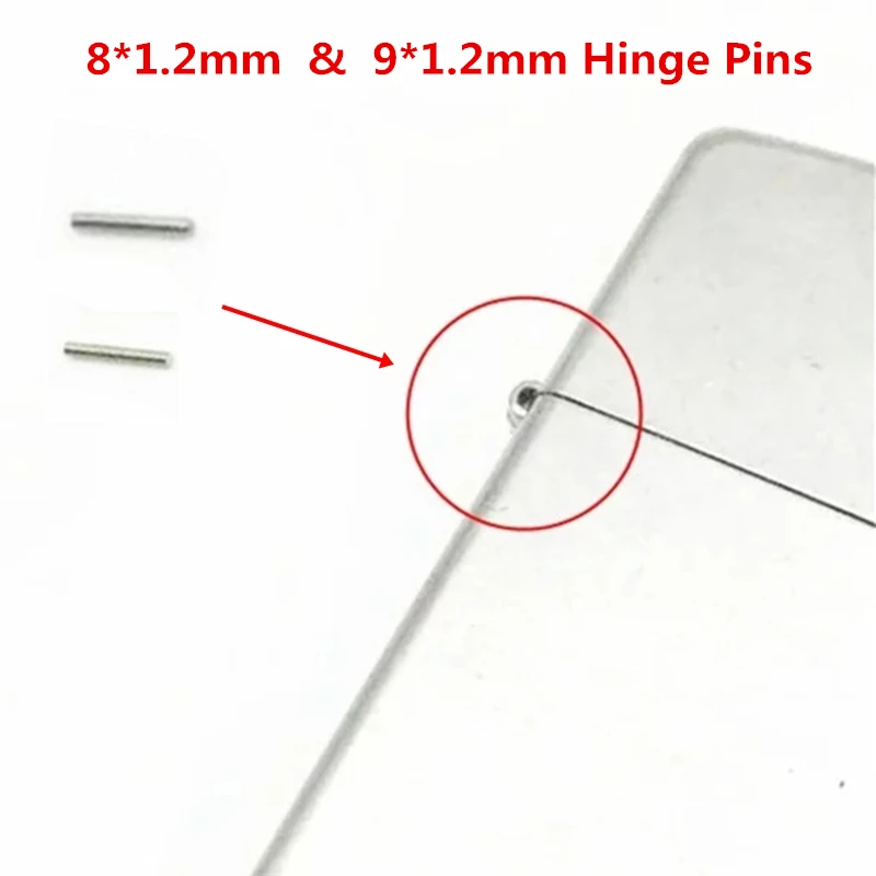 100pcs/Lot 8mm & 9mm Stainless Steel Replacement Hinge Pins For Zippo Kerosene Lighter Out Case Link Repair Accessory Wholesale 2