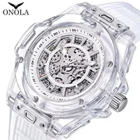 ONOLA 3836 Advanced Men's Fully Automatic Mechanical Watch with 3D Stereoscopic Hollow Design for Casual Men's Mechanical Clock