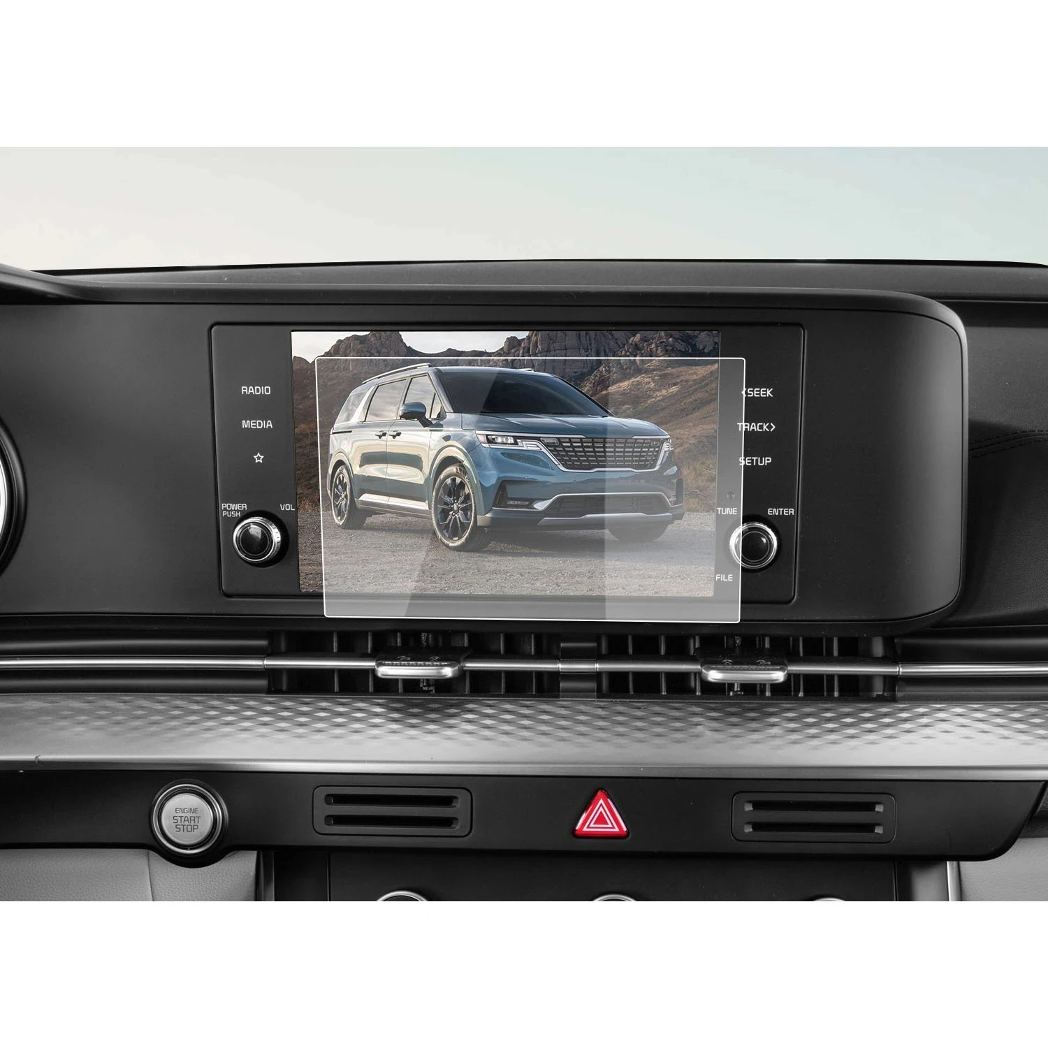

2PCS PET Screen Protector For Kia Carnival KA4 8 Inch 2021 2022 Car Multimedia Radio Display Auto Interior Protective Sticker