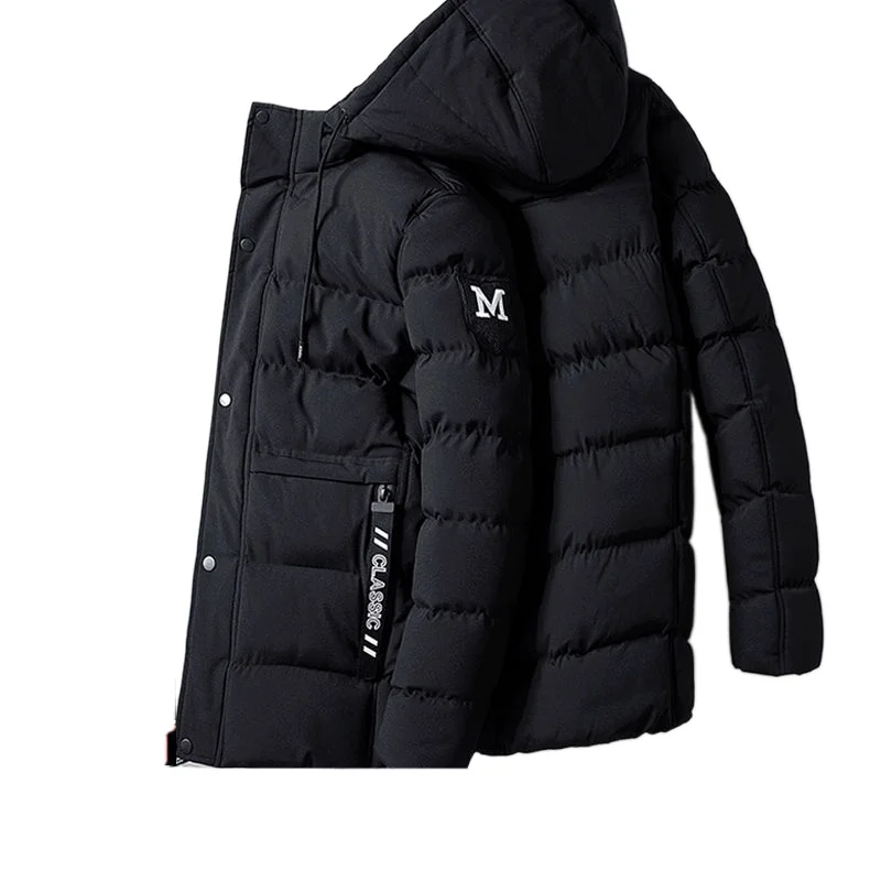 Men 2023 New Winter Casual Thick Warm Windproof Parker Jacket Men Streetwear Fashion New High Quality Hooded Jacket Coat Male