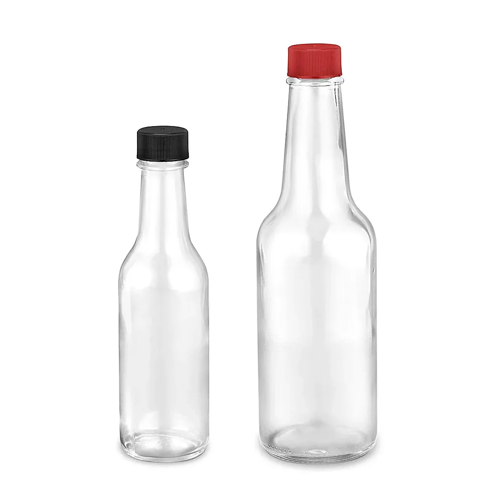 Clear Glass Woozy Bottles w/ Cork Stoppers