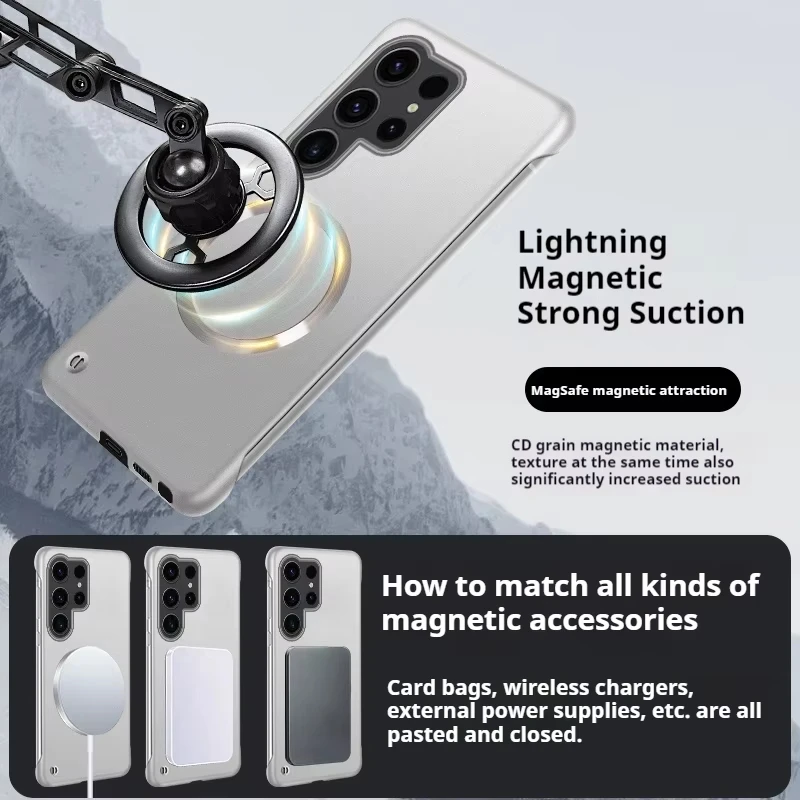 Enhanced Metallic Paint Cooling Phone Case with MagSafe Compatibility