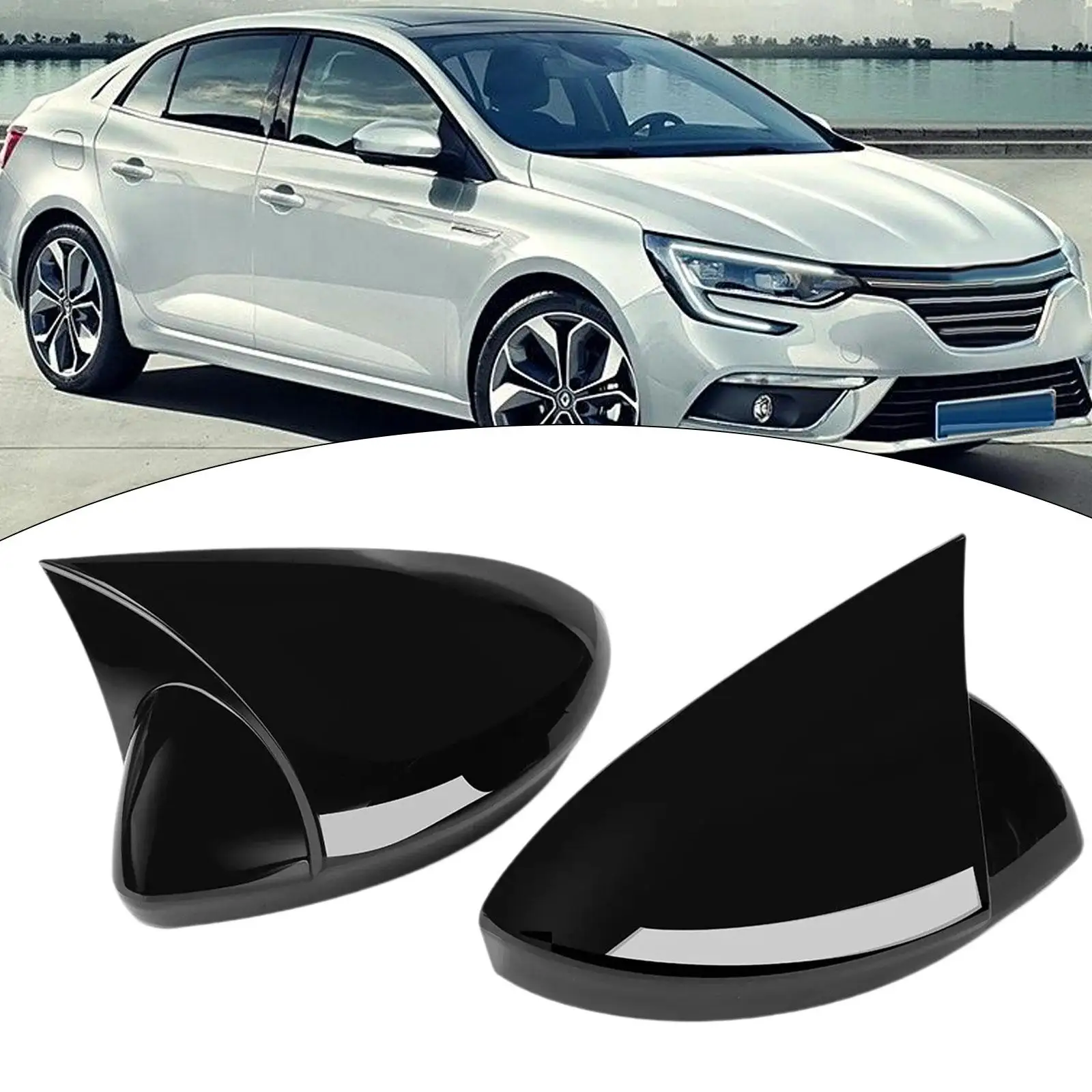 

Крышка зеркала заднего вида 963737470R 963742692R, черная, 2 шт. для Renault Megane