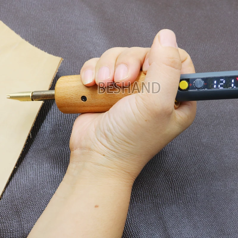 Leather iron Electric Edge Creaser Tool Optional Brass Tips Accessories M5 Thread for Leather Craft Creasing Scoring Folder