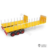 LESU 40ft 20ft Semi Metal Trailer 3 Axles for 1/14 Scale RC Tractor Truck Remote Control Electric Car DIY Model with Lights Toy 1