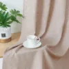 JINCHAN 2PCS Linen Curtains For Living Room Bedroom Rod Pocket Back Tab Light Filtering Window Drapes FarmHouse Curtain 5