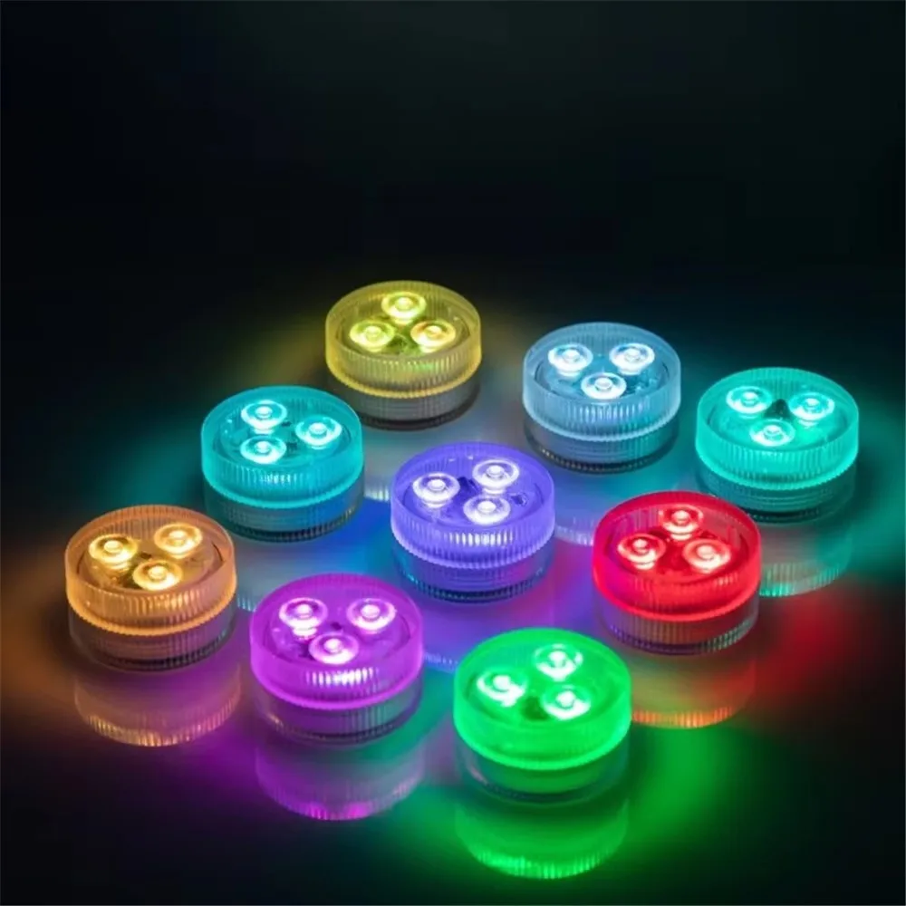 3 LED 수중 조명 16 색 RGB IP68 방수 수영장 액세서리 조명 연못 꽃병에 대 한 야외 잠수정 조명