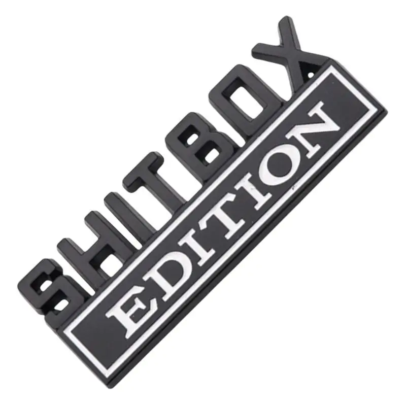 Стикер Shitbox Edition, 3D Автомобильные эмблемы, шифт-бокс, дизайн, креативные необычные украшения, Забавный автомобиль, фотоэлемент, самоклеящийся