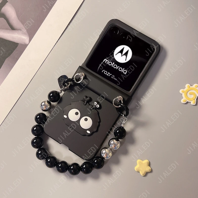 Personalized eyes Black Beads Bracelet Chain Hinger Phone case For ...