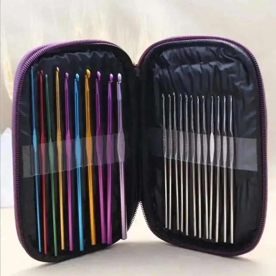 22Pcs/Set Crochet Knitting Craft Case Crochet A Set Weaving Tools Sewing Tool Suitable Household Personal Clothe Sewing Supplies