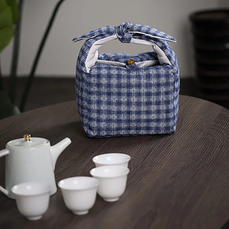 Multifunctional Outdoor Travel Teaware Storage Bag Pouch Portable One Pot 4 Cup Teapot Teacup Package Cloth Bag Tea Set Cozies