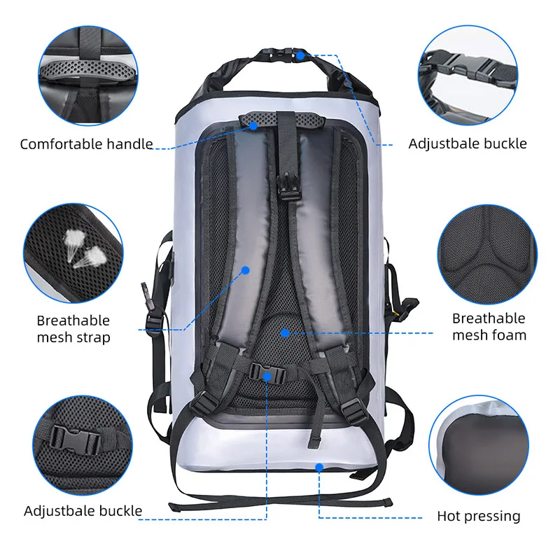 Swimming Backpacks 32L Waterproof Dry Bag Beach Backpack Rafting Surfing Diving Bags Large Capacity Wet Dry Sepration Pack XM270