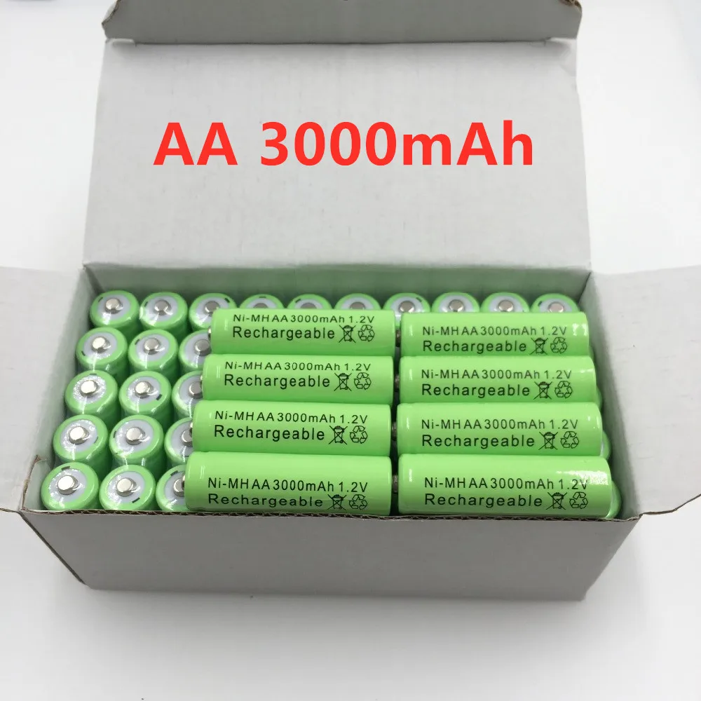2~20 PCS 1 2V 3000 mAh NI MH AA Pre-cargado bateras recargables NI-MH recargable batera para juguetes micrfono de la cmara | Электроника