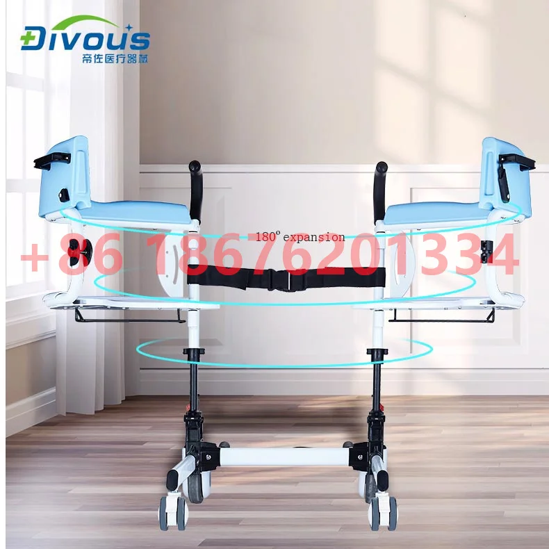 Hot Sale Pantient Transfer Lift Toilet Seat Shower toilet bath transfer Chair Multi-Function  Wheel chair 2