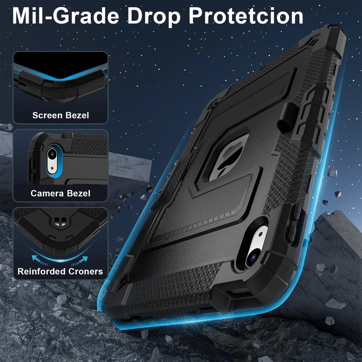 Tablet Case for IPad 11 11th 2025 A16 10th Gen 2022 Air 4 5 10.9 Pro Air 11 2024 Kids Stand Shockproof Protect Rugged Cover — view 5