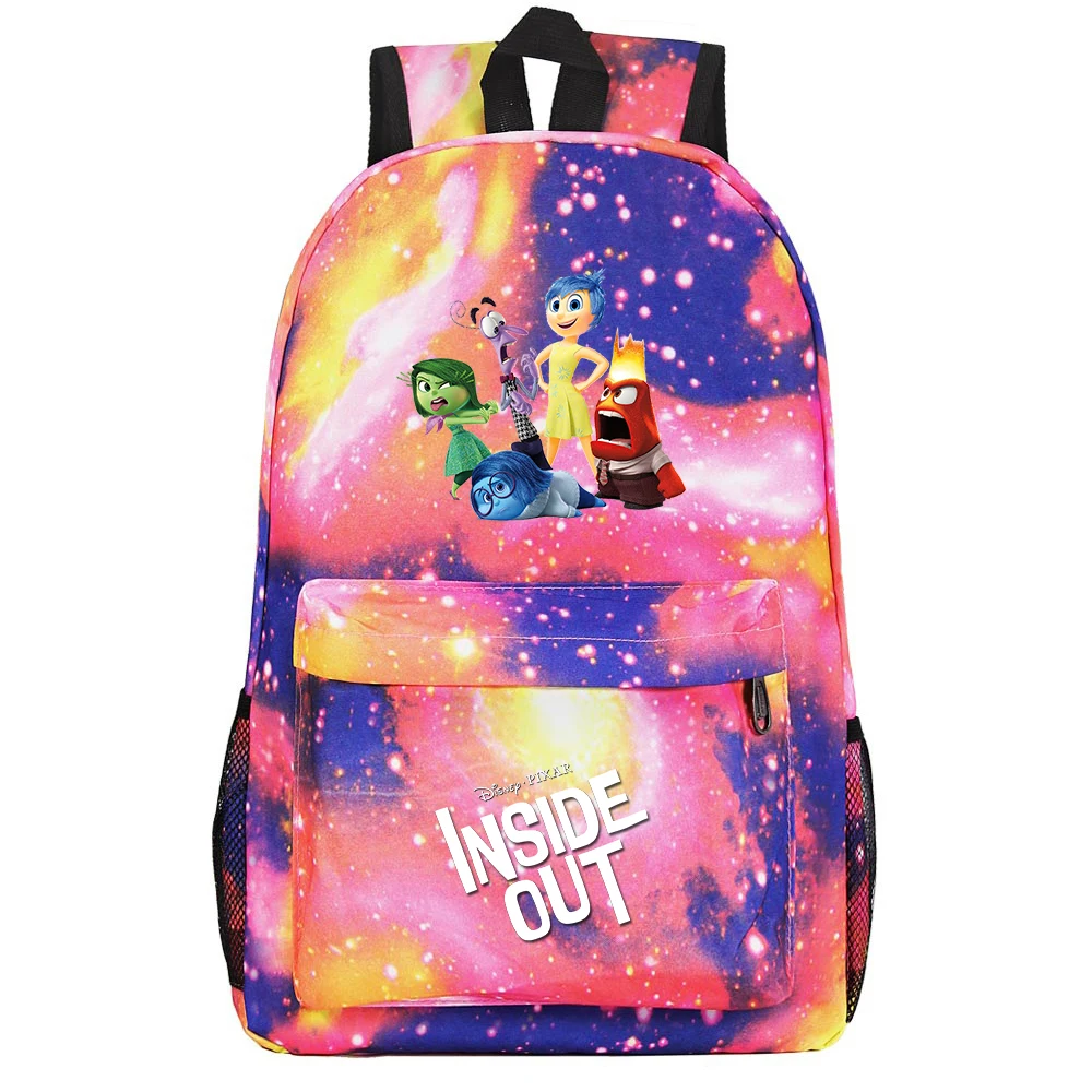 Disney Inside Out Printed School Backpack Teenager Fashion Casual Girls Boys Schoolbag Harajuku Travel Bags