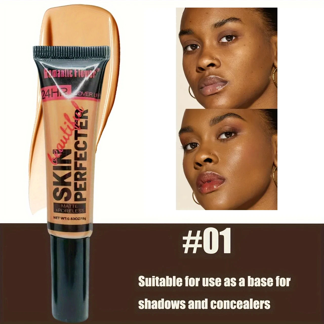 3-color concealer natural matte plant squalane waterproof long-lasting liquid foundation suitable covering dark circ sponge head concealer liquid concealer makeup concealer waterproof concealer face concealer face concealer pen concealer powder concealer palette concealer foundation cream