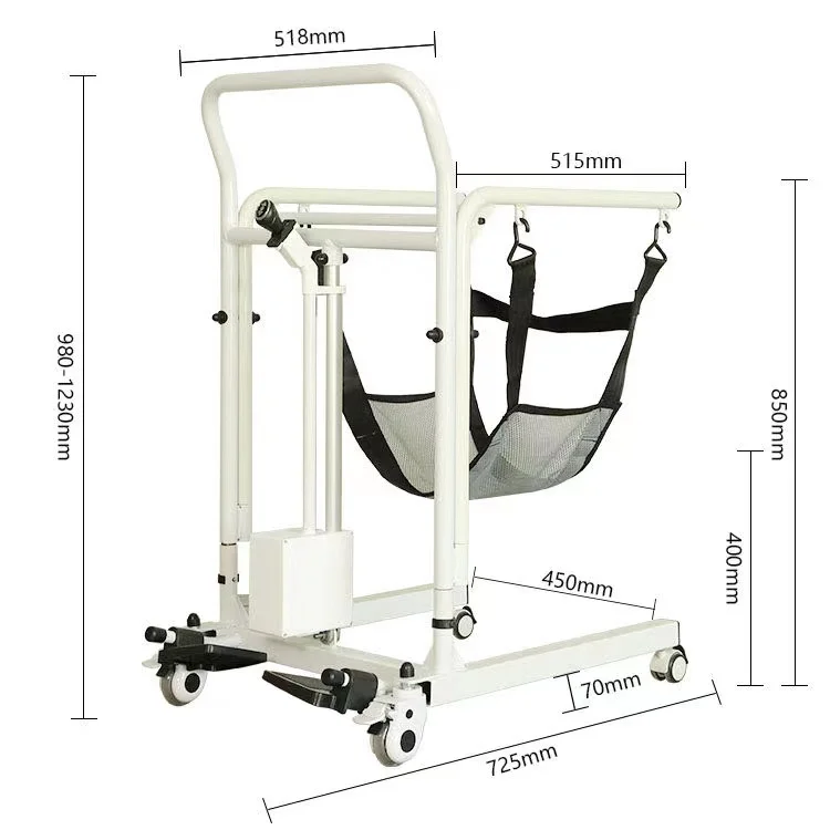Multifunction patient lift  electric commode transfer chair with wheels for disabled 2
