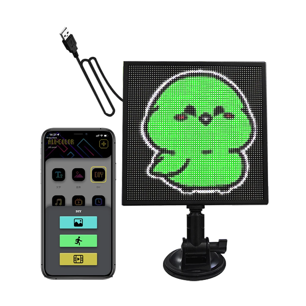 

LED Display On Car Rear Window Bluetooth APP Control Flexible led Panel RGB Panel Pixel Pattern Graffiti Text Animation Display
