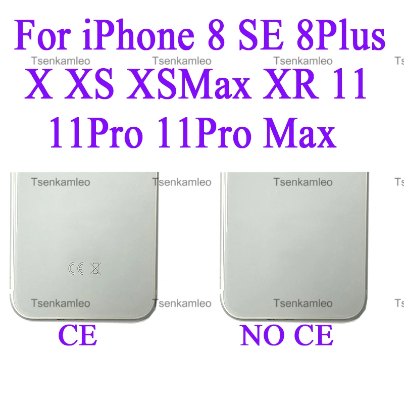 Full OEM Back Housing Battery Cover Frame Assembly Replacement For iPhone XS Battery Back Cover New Case + SIM Tray+ Side Button