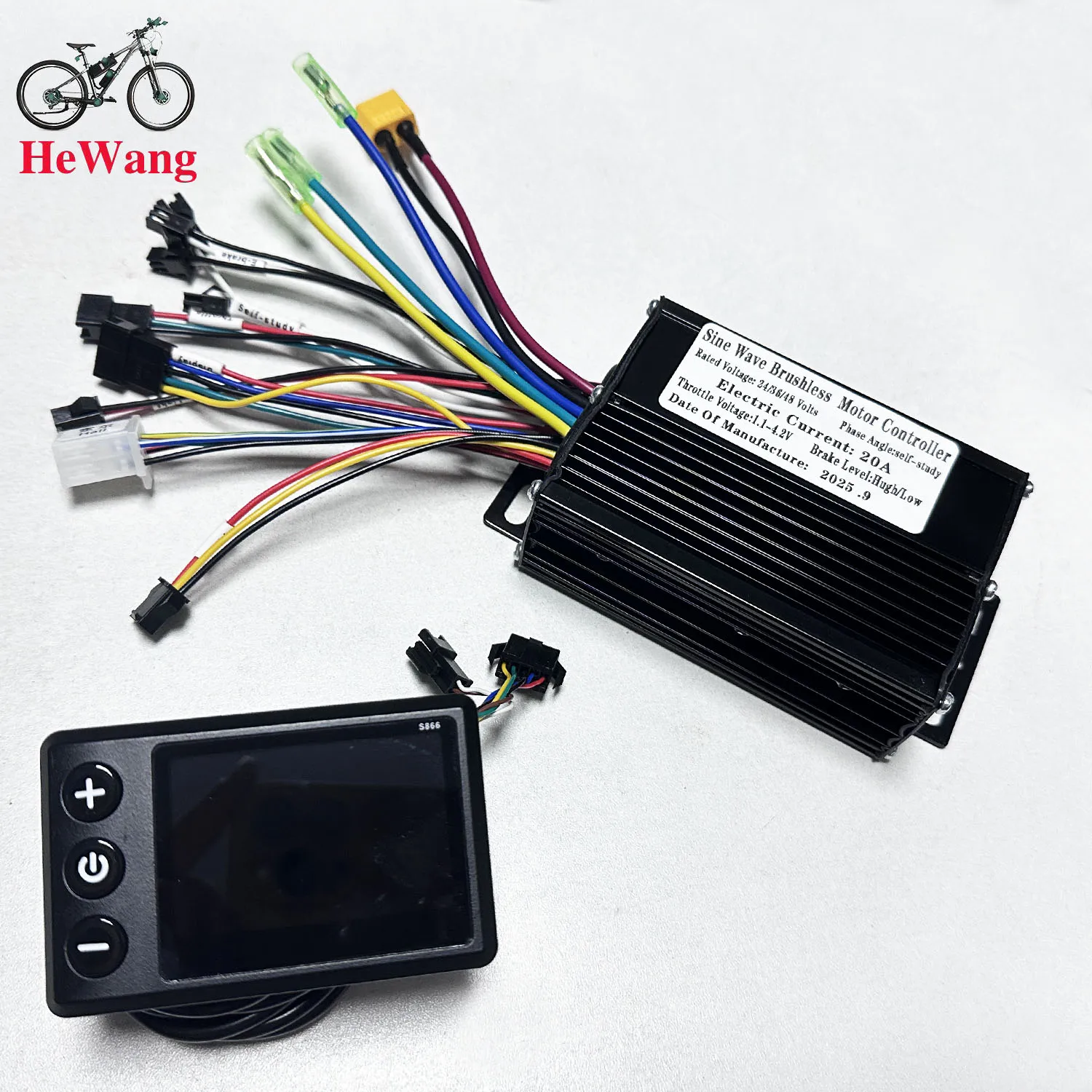 24V 36V 48V 350W 500W 20A 3mode Sine Wave Brushless Motor Controller with S866 L