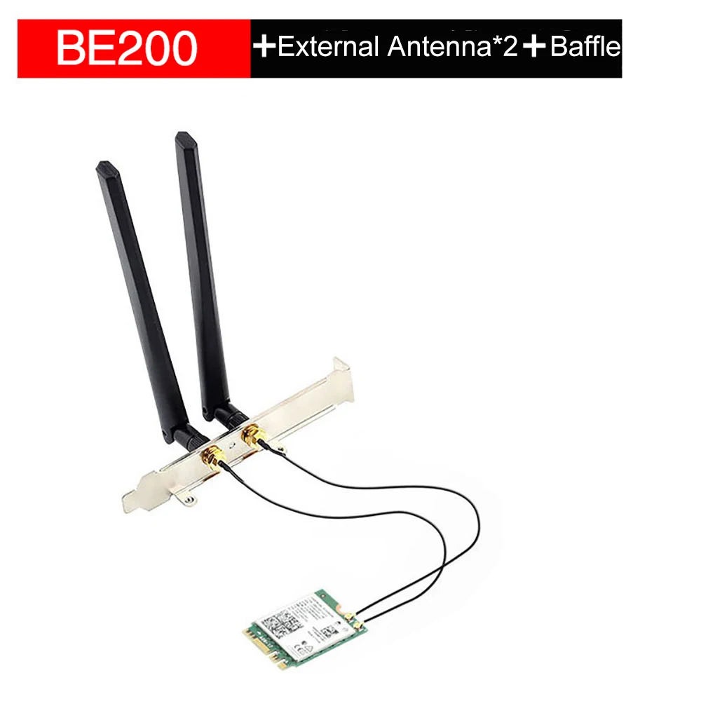 WiFi 7 BE200 Bluetooth 5.4 Wifi Card Tri Band 2.4G/5G/6GHz Wireless Network Adap