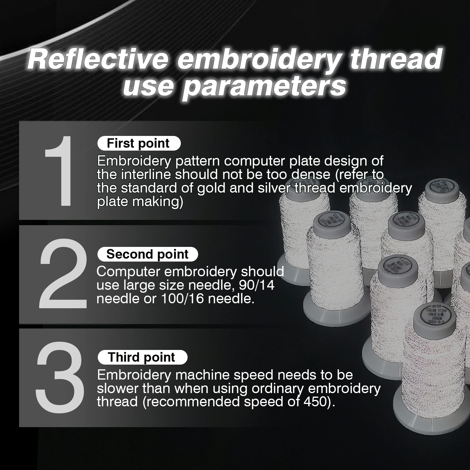 Reflective Embroidery Thread, 12 Colors Embroidery Machine Thread kit, 1000M(1094Y) Each Spool, Polyester Thread