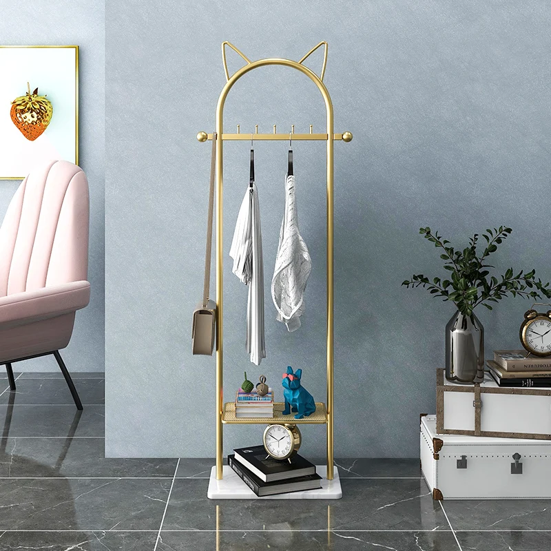 

Golden Entrance Metal Standing Coat Rack Hook Decorative Wall Coat Rack Entrance Furniture Wcoat Hanger Perchas Furniture XY50CR