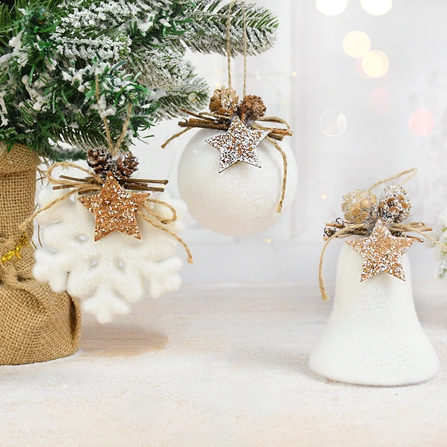 Christmas Tree Decorations Christmas Hanging Ornaments Silver Snowflakes  Gold Snowflakes Icicles White Tinsel Boa Xmas Home Decor -  Norway