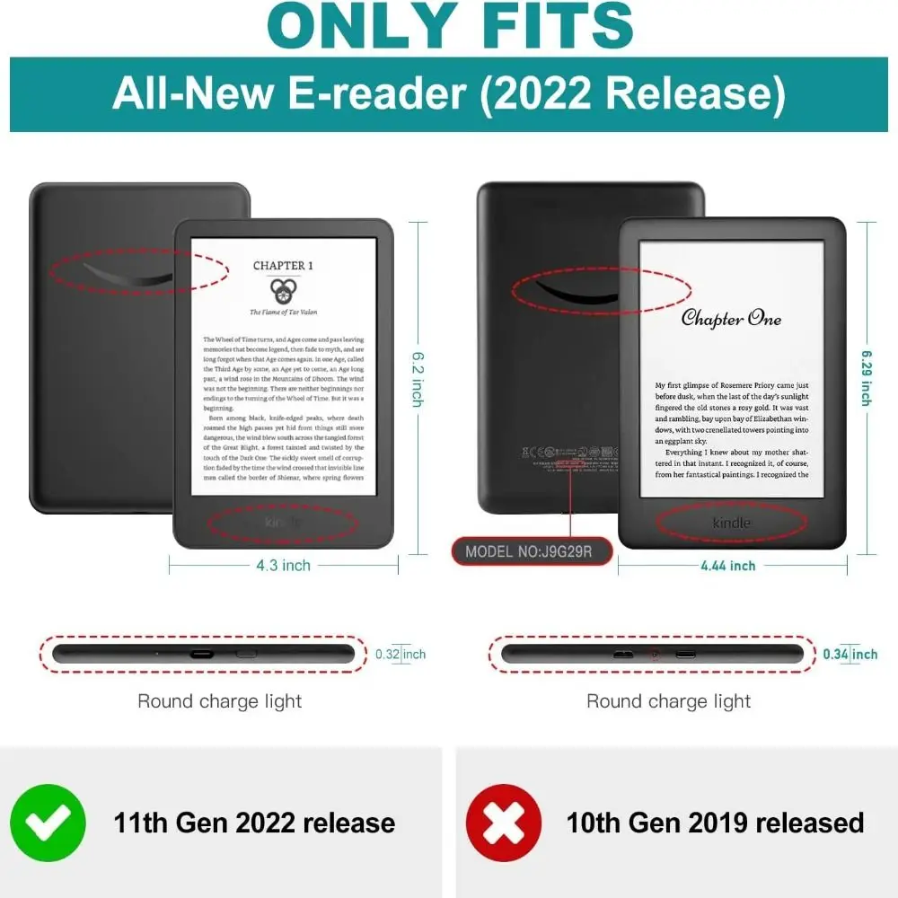 Funda de tela Kindle (11.ª generación *versión de* 2022; no se ajusta a los  dispositivos Kindle Paperwhite ni Kindle Oasis) - Mezclilla