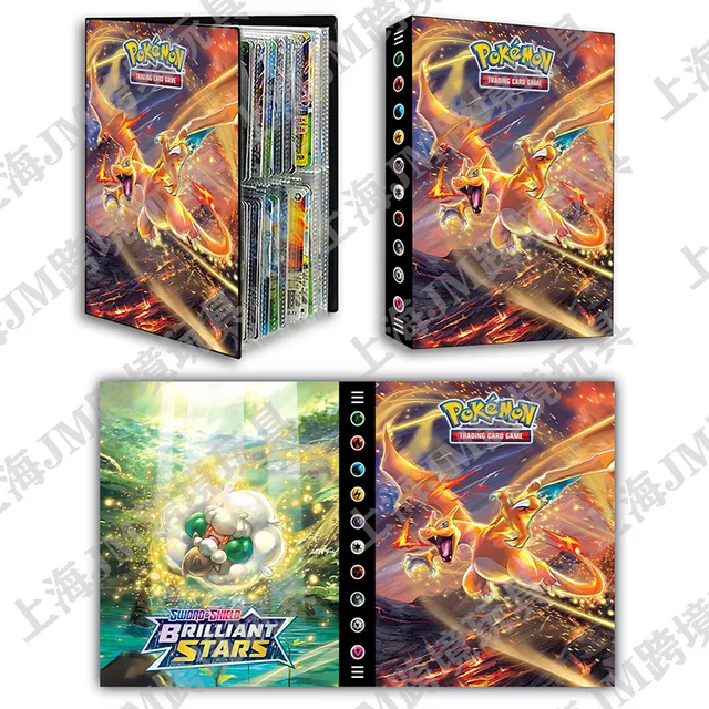 NEW 240Pcs Cards Map Collections Binder VMAX Pokemon Album Book Pokémon Holder Game Card Loaded List Folder Children Birthday 3