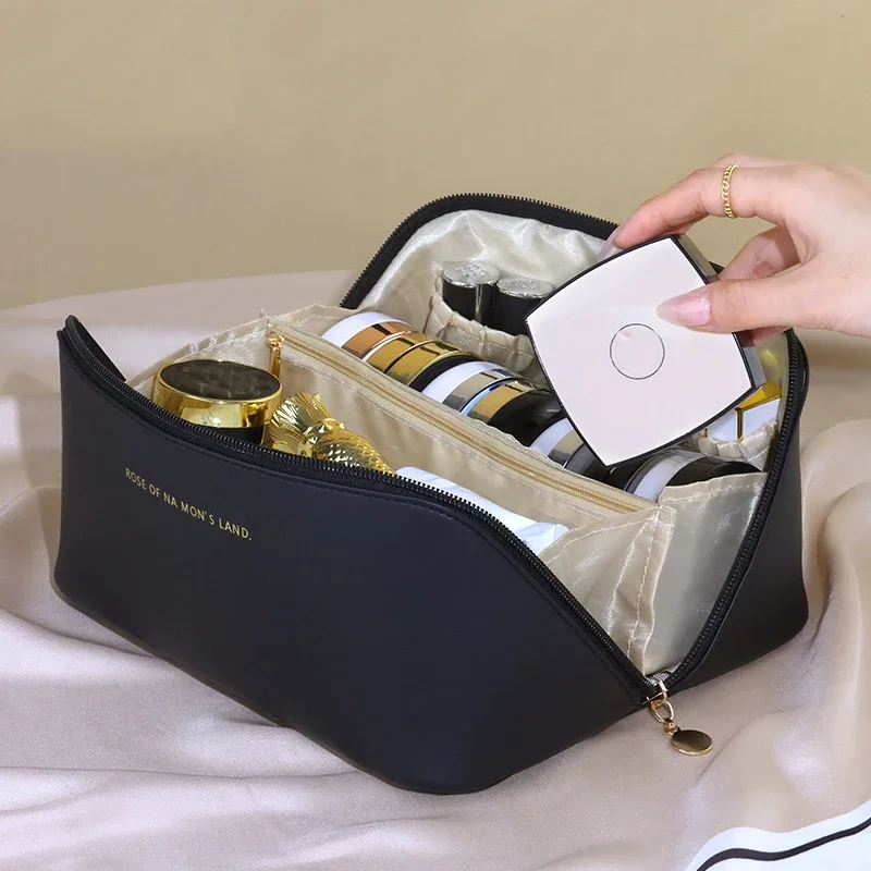 Makeup Organizer Female Toiletry Kit Bag Make Up Case Storage Pouch PU Lady Box, Cosmetic Bag, Organizer Bag For Travel Zip