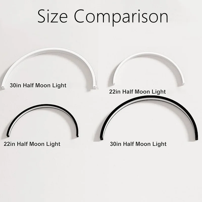 Half-Moon Nail Desk Lamp with 180° Rotatable Head, 20 Inch 20W 3200-5600K LED Light for Nails, Led Manicure Touch Desk Lamp with Phone Clip, Tattoo Lash Tech Light Half-Moon Nail Desk Lamp with 180° Rotatable Head, 20 Inch 20W 3200-5600K LED Light for Nails, Led Manicure Touch Desk Lamp with Phone Clip, Tattoo Lash Tech Light